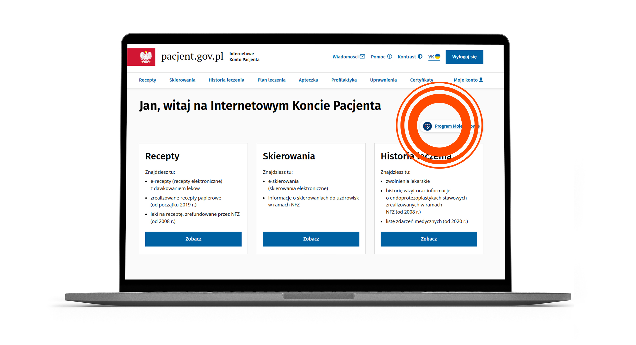 skrót do Moje Zdrowie